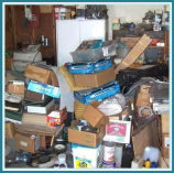 Stored items in  Albany home's garage