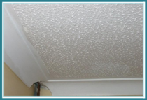 "Pop Corn" textured ceiling tiles in Schenectady home inspection
